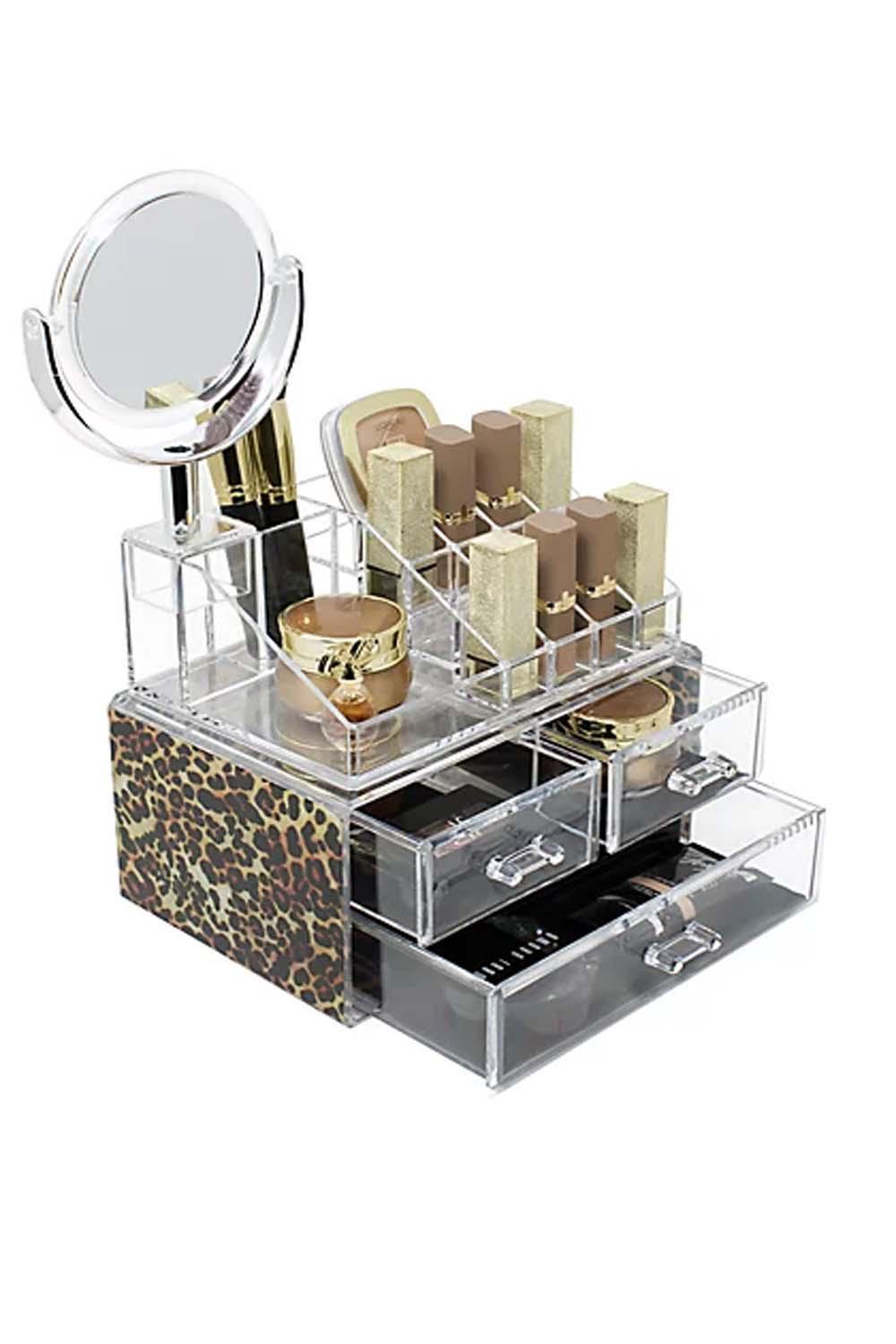Футляр для хранения косметики Sorbus с зеркалом Leopard 5590₽