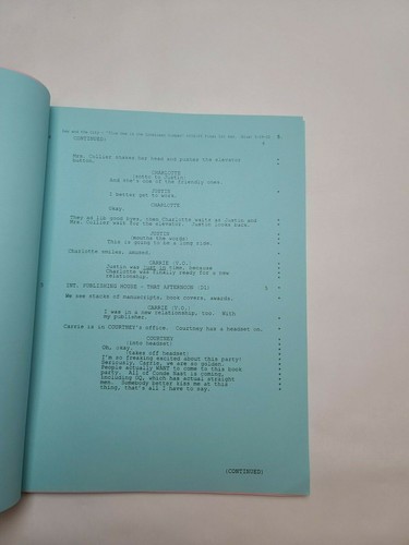 SEX AND THE CITY / 2002 TV Series Script, "Plus One Is the Loneliest Number" - Picture 9 of 12