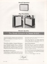 Bozak - Model B-313 Speaker - Original Magazine Ad - 1966