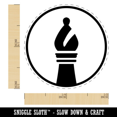 Chess Piece Black Bishop Rubber Stamp for Stamping Crafting Planners