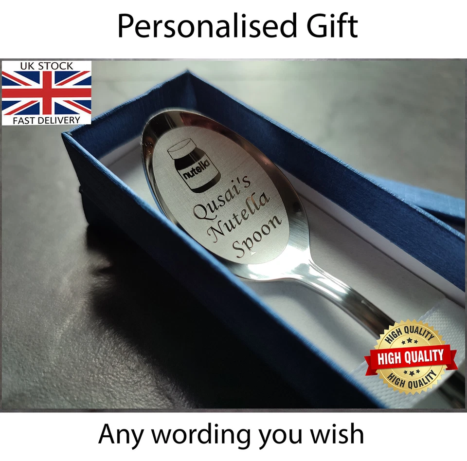 Personalised Custom Name Teaspoon Gift Birthday Nutella Cutlery Spoon Surprise