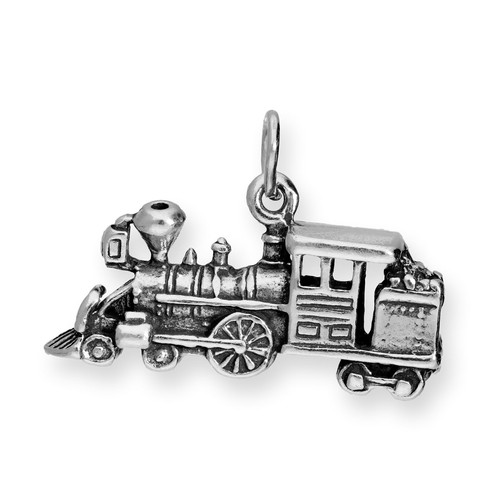Sterling Silver Locomotive Charm - Picture 3 of 5
