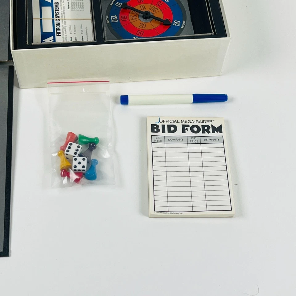 Mega Raider 1987 Board Game Of Wealth Power & Acquisition 2-6 Players - Image 4 of 4