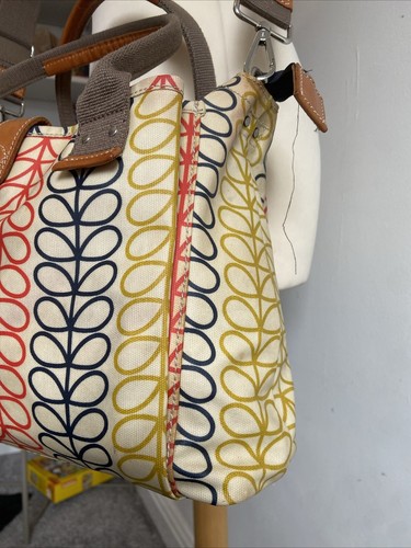 Orla Kiely Linear Stem Classic Zip Cross Body Shoulder Bag Multi Coloured - Picture 4 of 8