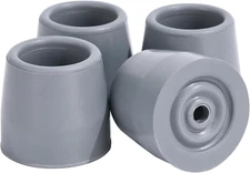 4PCS 1 1/8'' Heavy Duty Rubber Walker Tips for Walkers and Commodes