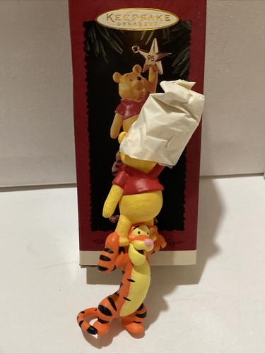 1995 Hallmark Keepsake Winnie The Pooh And Tigger Christmas Ornament NIB - Picture 1 of 5