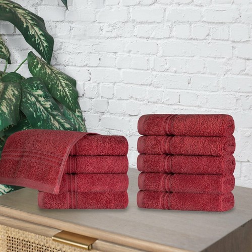 600 GSM Egyptian Cotton Face Towel Set 10 Soft & Absorbent Facecloths/Washcloths - Picture 16 of 102