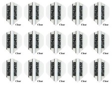 5 New Sets Ruthless Standard 100 Micron Dart Flights - Ships w/ Tracking - Clear