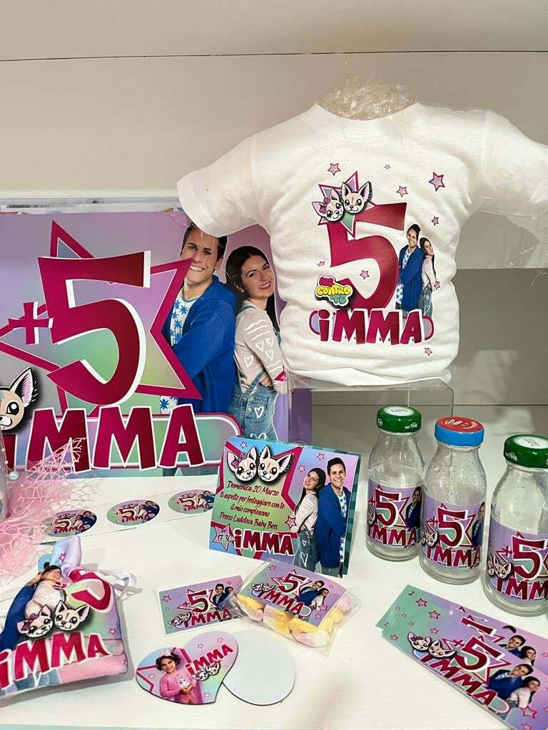 KIT ADESIVI PERSONALIZZATI ETICHETTE PER FESTA COMPLEANNO