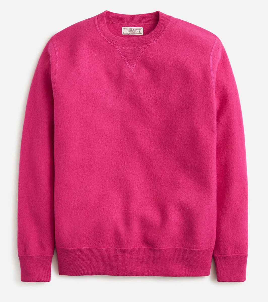 Wallace Barnes Wool Sweater Mens Pink J Crew Crewneck Sweatshirt