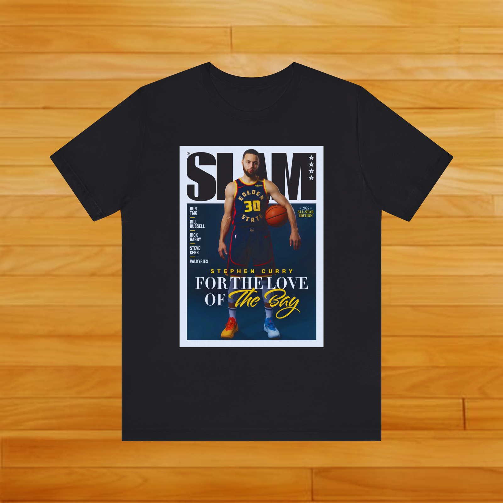 Stephen Curry Shirt, Golden State Warriors NBA Slam Cover 