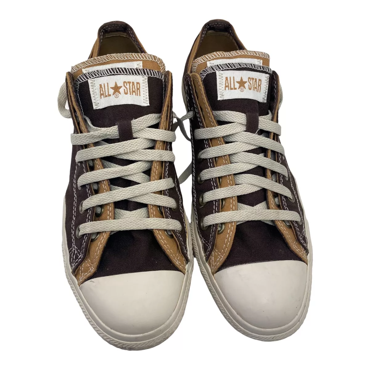 RARE CONVERSE DOUBLE UPPER OXFORD BROWN LOW SHOES MENS 11 13 |