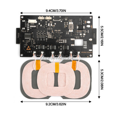 20W~5W auto-identify 3-coil Wireless Fast Charging Transmitter Circuit Board NEW