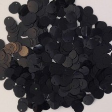 Sequins Black Paillettes / Flat 10mm 225 pieces Loose