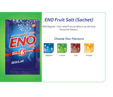 Eno Regular, Cola, Orange, Lemon Flavour Digestive Fruit Salt Powder 5gm Each