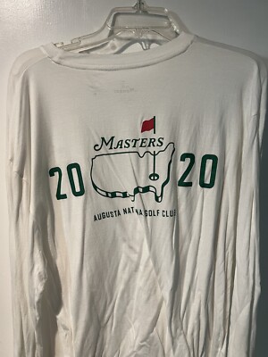 2020 November Masters Golf Augusta White Long Sleeve Shirt Size L Large New NWOT