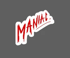 Maniac Sticker Blood Script Waterproof Horror Scary Movie Book Gift NEW