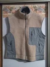 10,000 ft Above Sea Level XL Grey Shearling Zip Outdoor Hiking Camping Pocket...