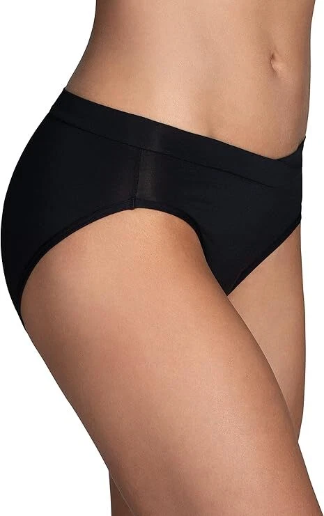 3 Pc Vanity Fair Beyond Comfort SILKY STRETCH BIKINI 18291 Black Sz - 5 6 7 8 - Image 4 of 4