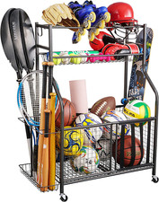 Sports Equipment Storage for Garage, Indoor/Outdoor Sports Rack for Garage, Ball