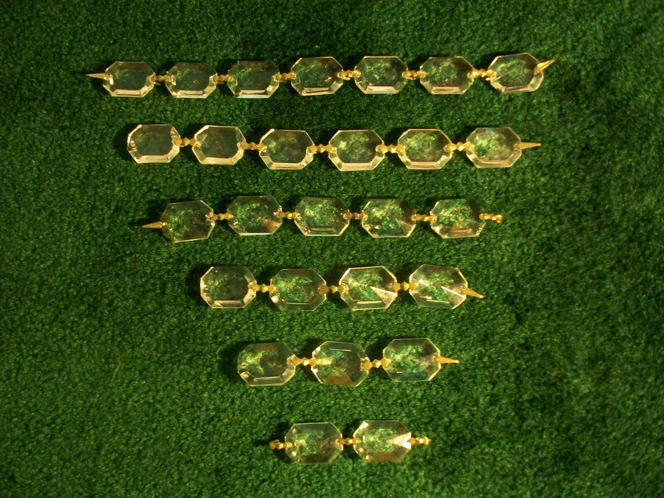 NUEVA cadena de cristal Waterford de 7 botones de araña de una pulgada Foto 3 de 3