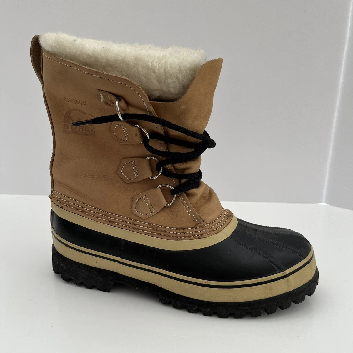 Womens Caribou Sorel Boots Size 9 Wool Lining Hand Crafted Made in