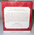 Disney Hallmark Ornament DONALD SURPRISING GIFT 1997 Hallmark Archives Series #1 — photo 4