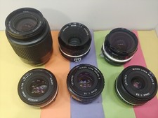 ,, Nikon 24m 28mm 35mm 50mm 100-300mm obiettivo messa a fuoco manuale attacco F