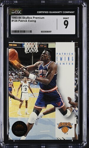 BASKETBALL NBA 1993-94 Skybox Premium - Patrick Ewing #126 - CGC 9 - Picture 1 of 2