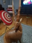 Hand Carved  Wooden Gazelle Statue MCM — photo 8