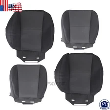 For 2010-2014 Silverado Sierra Tahoe Suburban Yukon Seat Bottom Top Cover Black