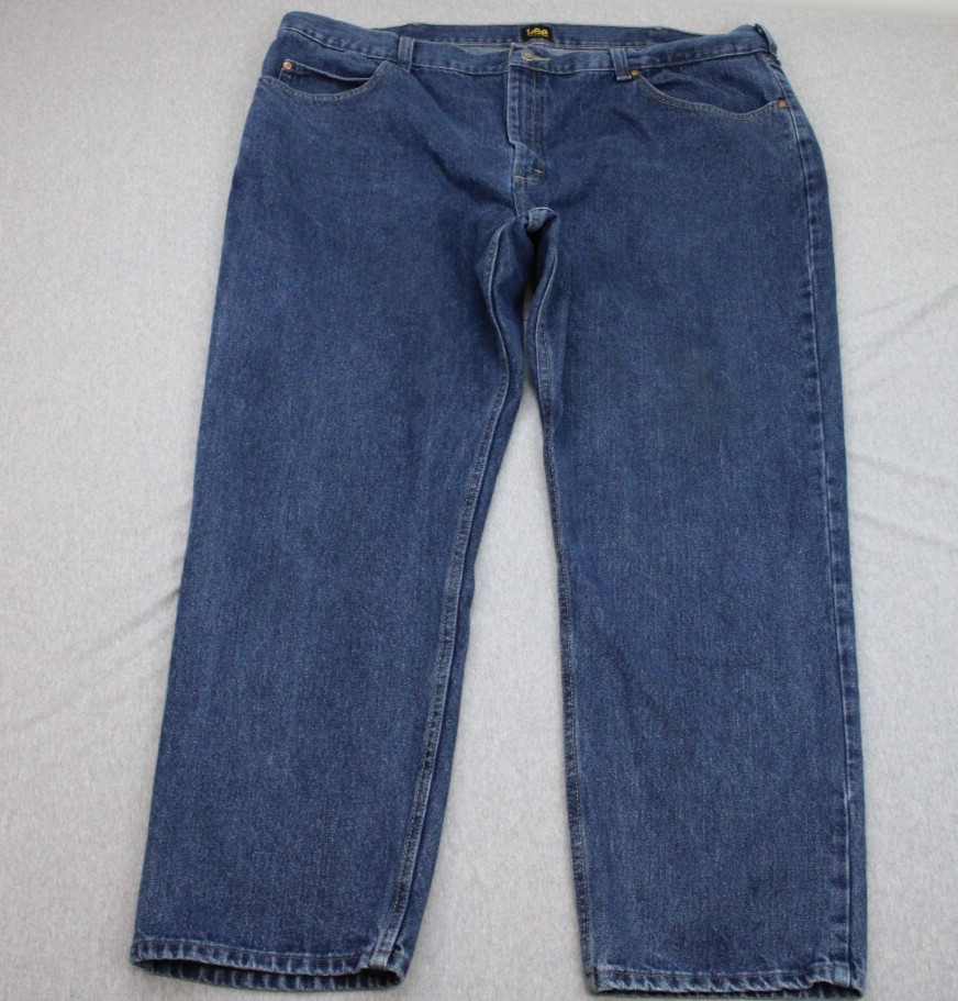 Men's 48 X 32 Blue Denim Medium Wash Cotton Regular Fit Stra