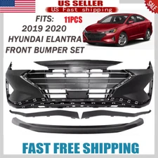 Front Bumper Cover&Grille Kit Conversion For Hyundai Elantra 2019-2020 Primed