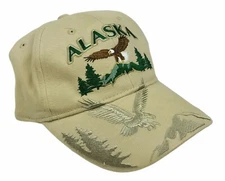 Artic Circle Enterprises Alaska Hat Bald Eagle Strap Back Dad Cap Embroidered 