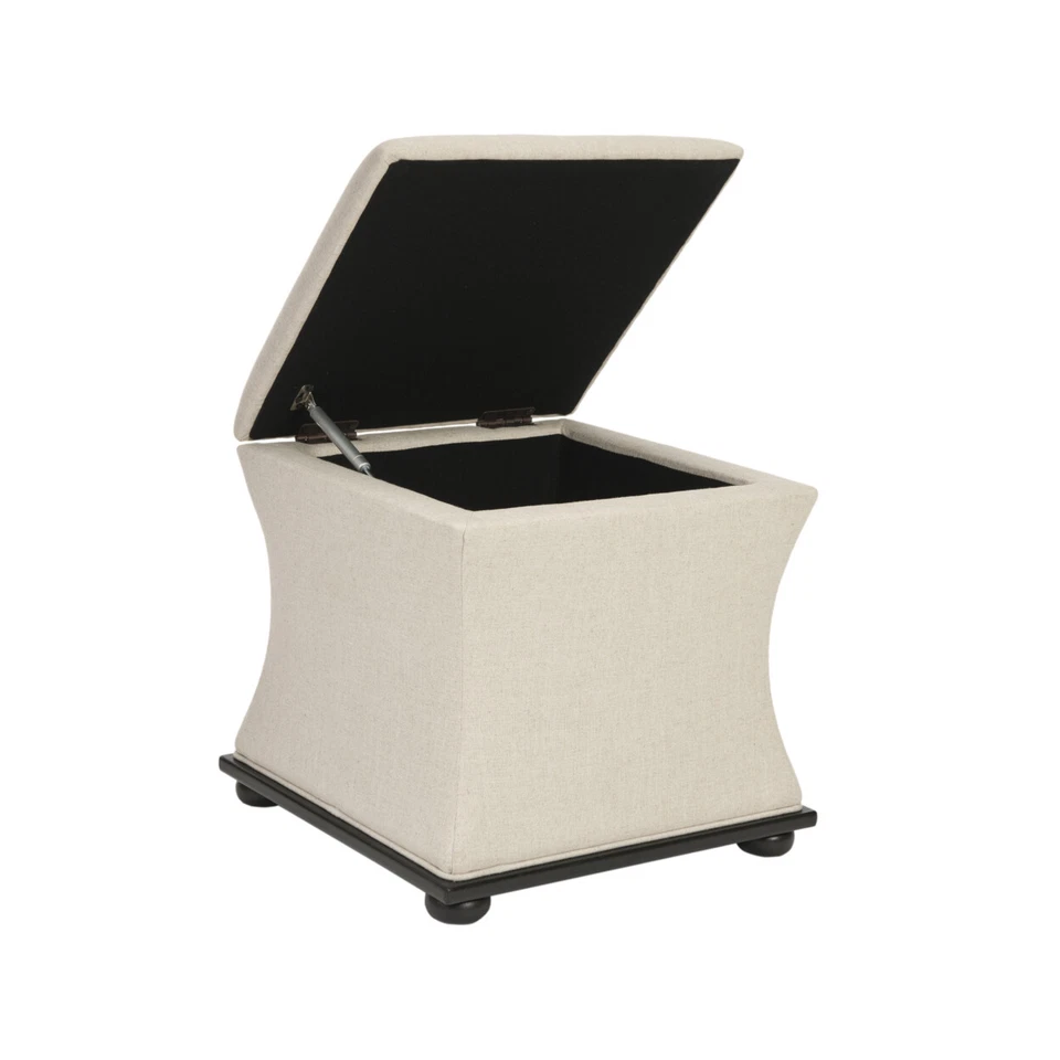 SAFAVIEH Maddox Armazenamento Otomano | Bege | - Imagem 4 de 4