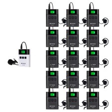 Retekess TT122 Wireless Tour Guide System Mic Transmitter 15 Receivers Factory