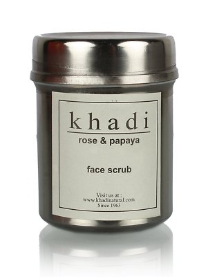 Khadi Natural Rose & Papaya Face Scrub Moisturizing For All Skin Type 50 gm