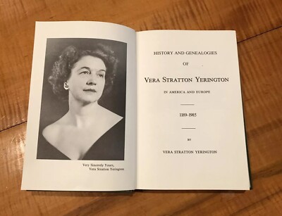Genealogies Mayflower Ship Descendants History VERA STRATTON YERINGTON 1189-1985