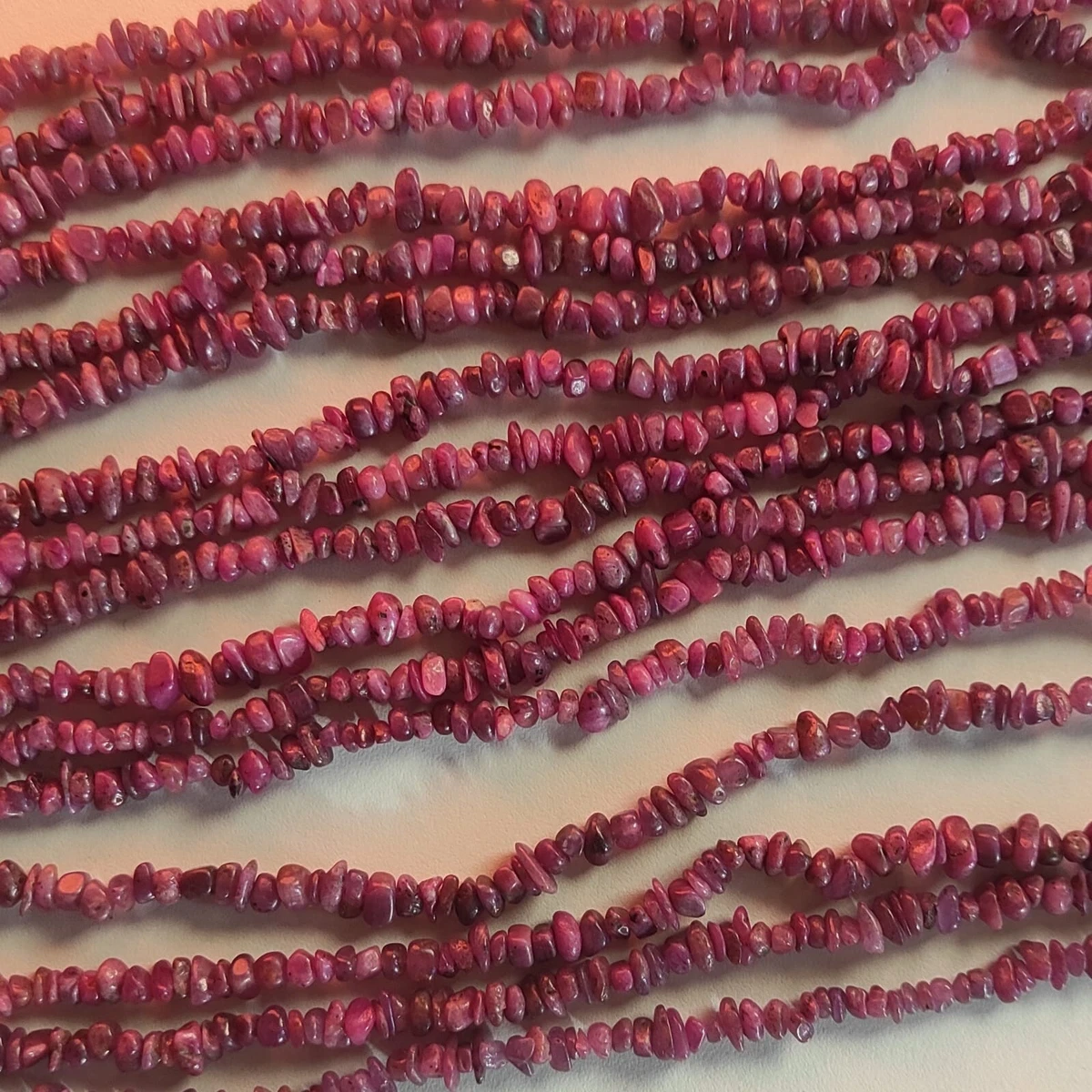 Ruby on sale chip beads