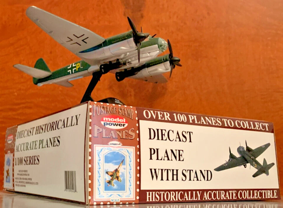 JUNKERS JU 88 Bomber. Die Cast Metal. German WWII. 1:98 scale. New in Box. Mint - Image 2 of 4