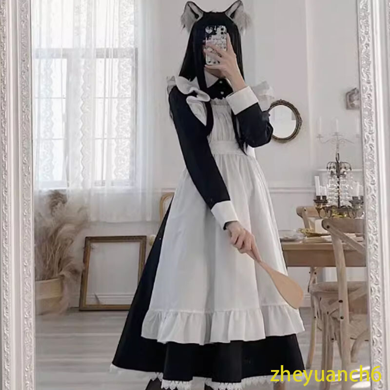long maid dress Elegant Long Maid Dress Outfit