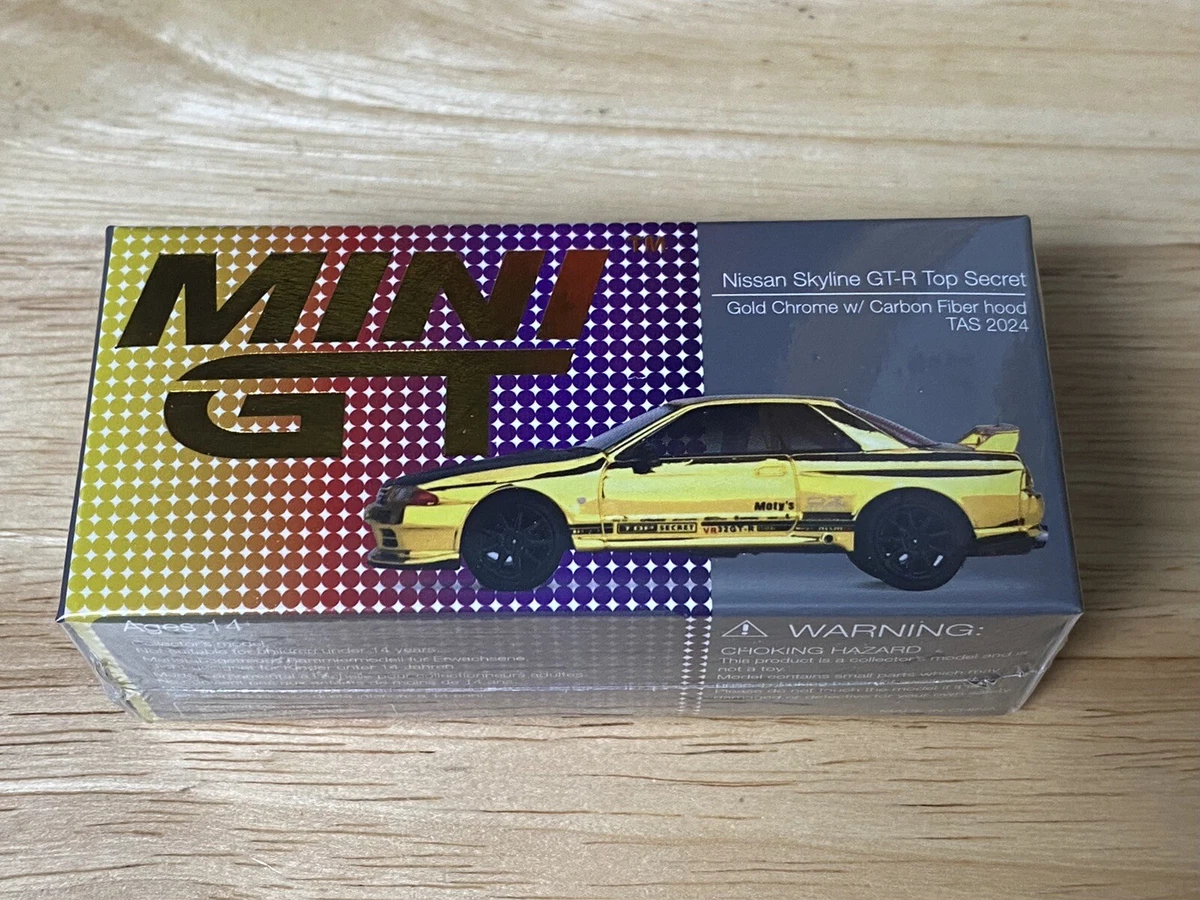 MiniGT Nissan Skyline GT-R Top Secret VR32 Gold Chrome TAS 2024 No 