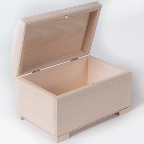 Selection of Wooden Chest Storage Boxes / Plain Wood / Small & Large Trunk Box - Picture 39 of 135