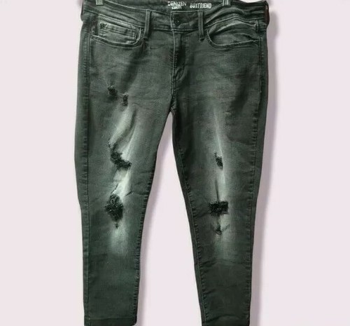 Boyfriend Distressed Black Jeans Sz 11 