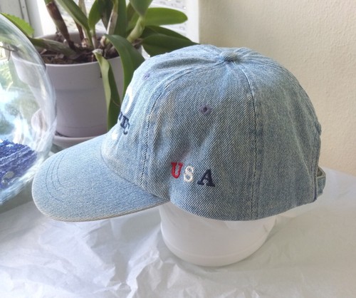 Size Adjustable Denim Hat Men / Women Washington DC Logo USA By Mega Cap - Picture 3 of 6
