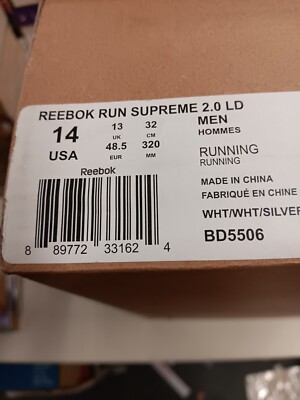 REEBOK Run Supreme 2 LD BD5506 Men's Running Shoe White