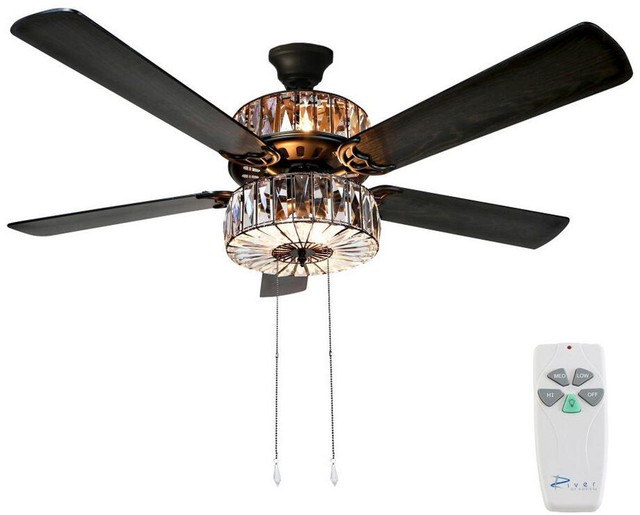 Avion 52 Nickel Finish Ceiling Fan With Three Speed Reversible