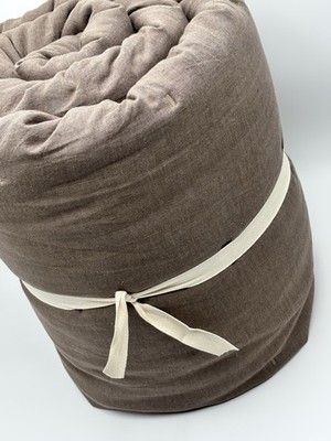 Pottery Barn Belgian Flax Linen Comforter ~ King/Cal. King ~ Cafe Noir