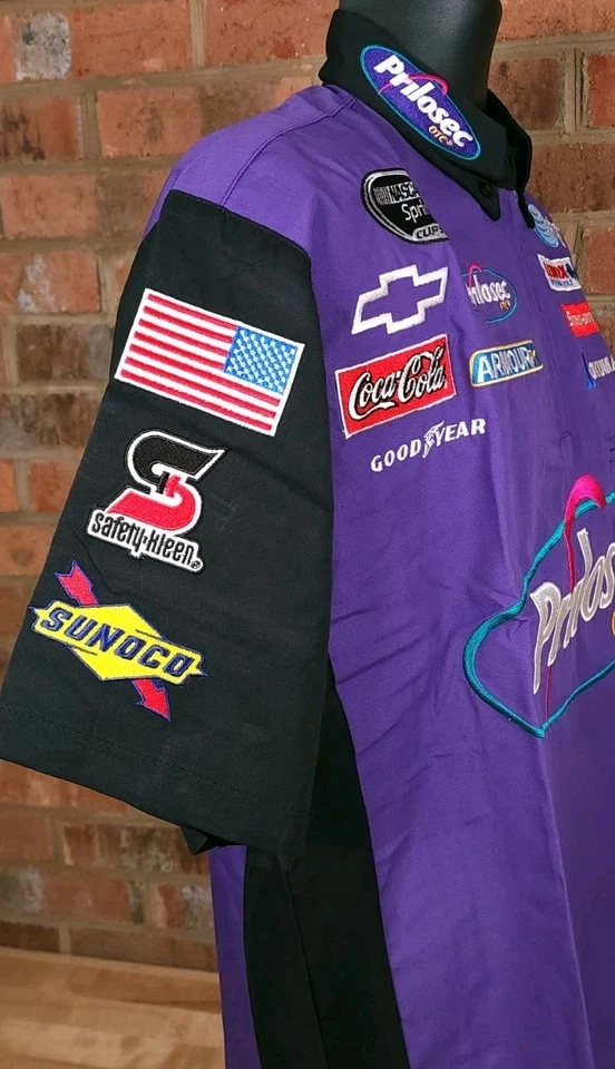 Clint Bowyer Prilosec Wal-Mart Nascar Pit Crew Shirt RCR Chevy Sprint Cup Medium - Image 3 of 4