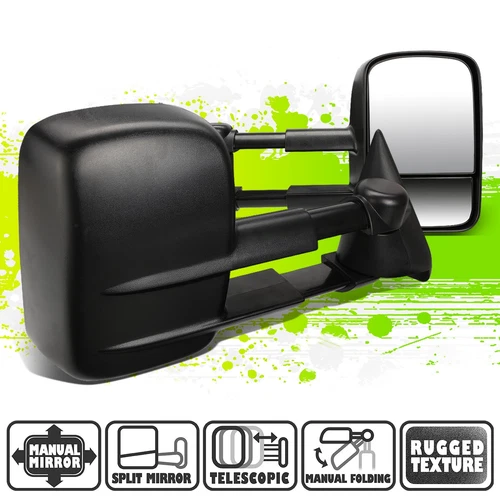 Manual Adjustment Side Rear View Towing Mirror for Chevy GMC C/K 1500-3500 88-02